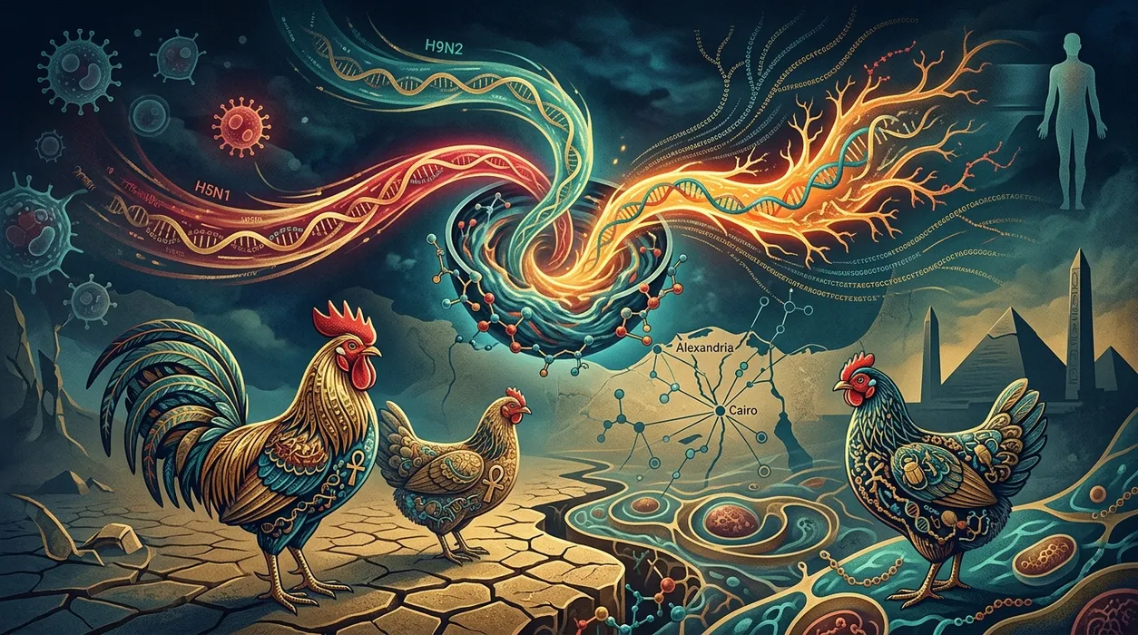 Gene Swapping in Egyptian Poultry: How Bird Flu Viruses Evolve and What It Means for Us blog post