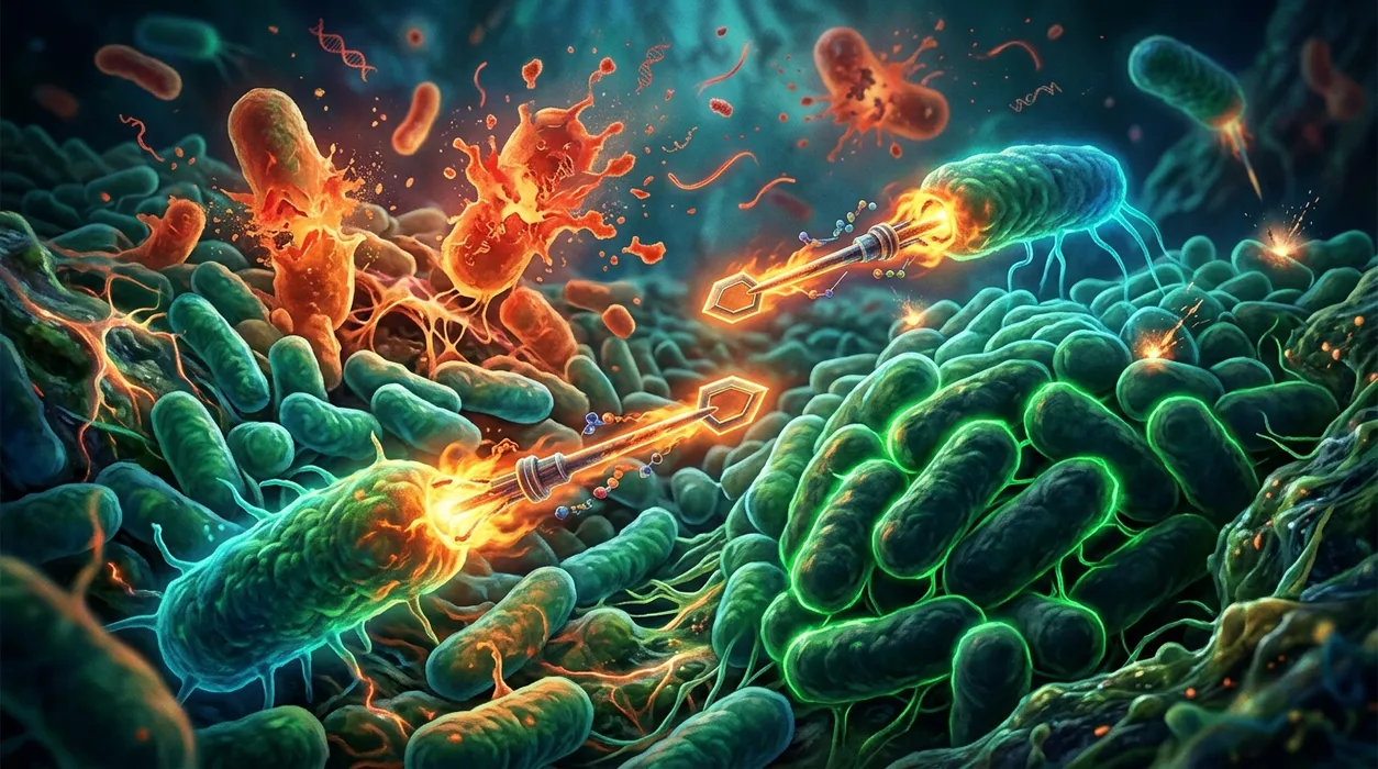 How Bacteria Use Nanoweapons and Role-Switching to Win Microbial Battles blog post