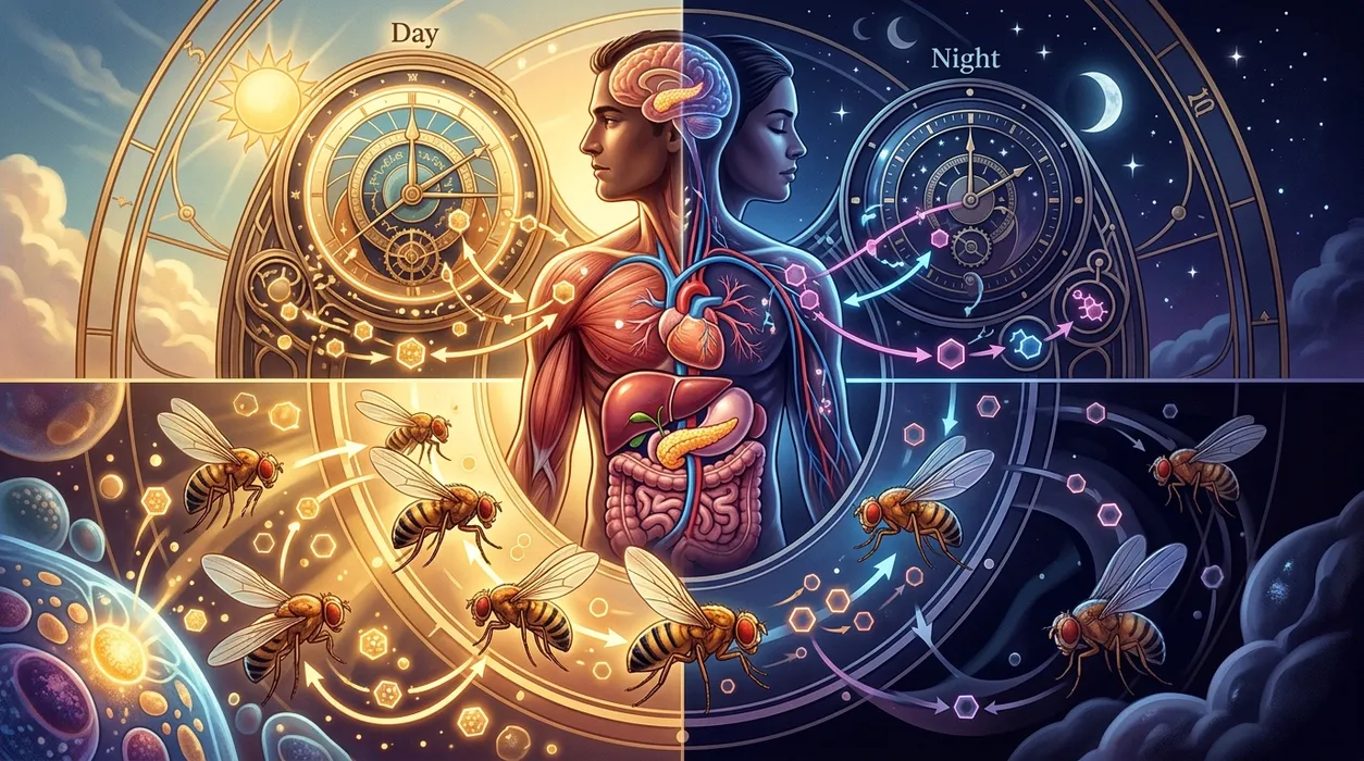 How Our Internal Clocks Shape Glucose Use Across the Day in Humans and Fruit Flies blog post