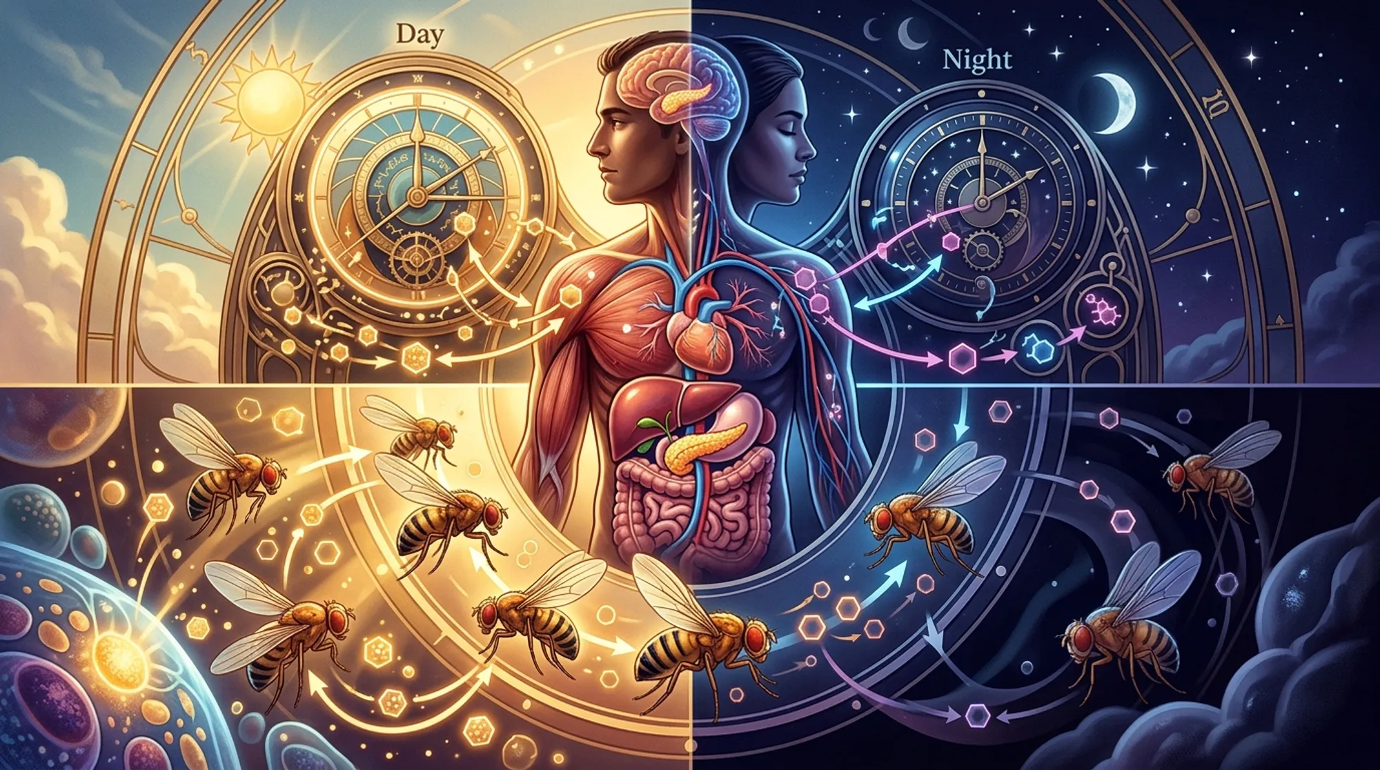 Cover for How Our Internal Clocks Shape Glucose Use Across the Day in Humans and Fruit Flies