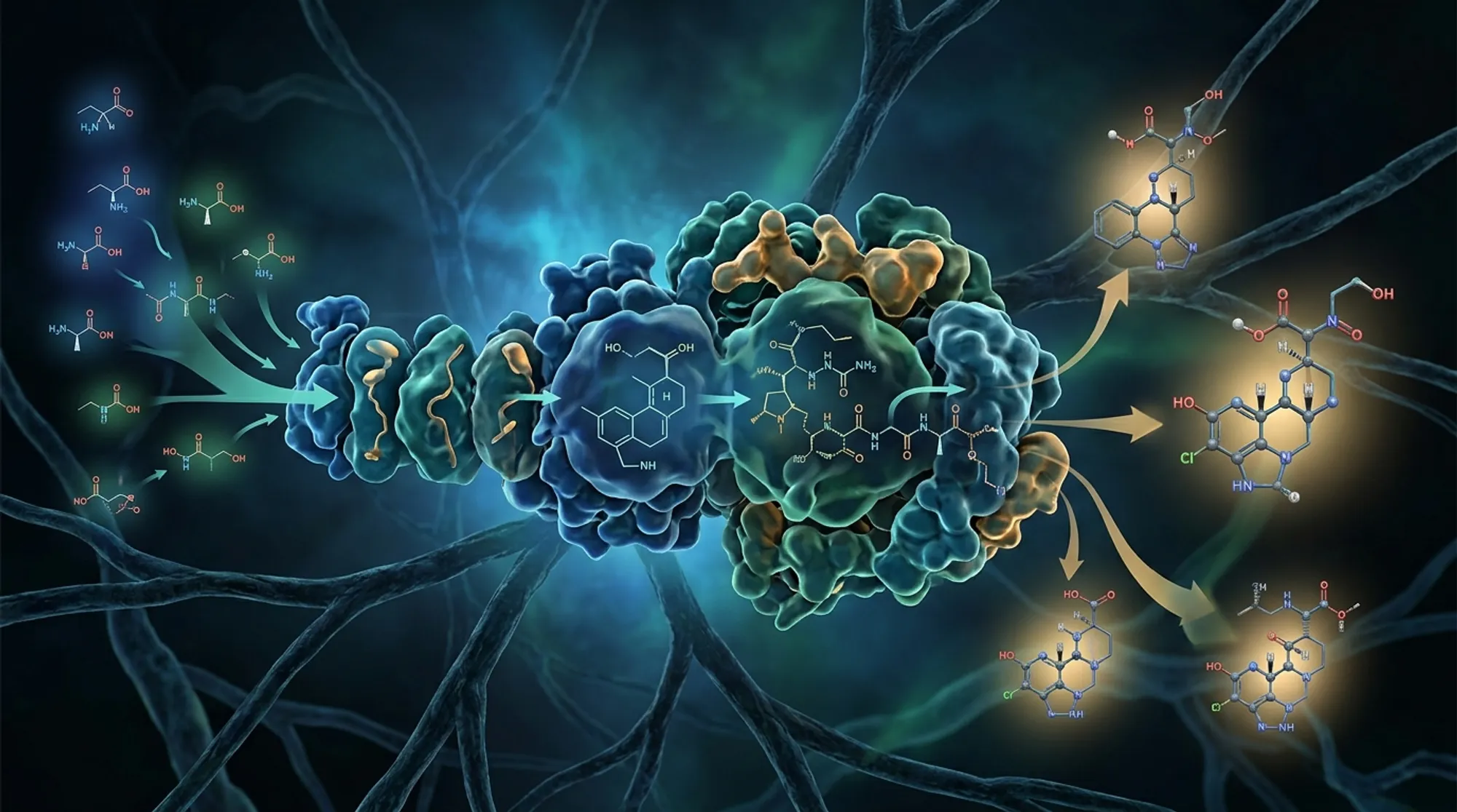 Cover for How a Single Fungal Enzyme Assembles Medicinal Ergot Alkaloids in Aspergillus