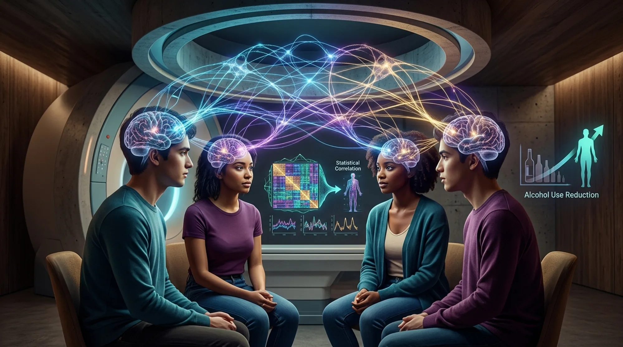 Cover for How Peers’ Brains Sync Up to Help Underage Drinkers Change: Exploring Group Motivational Interviewing with fMRI Hyperscanning
