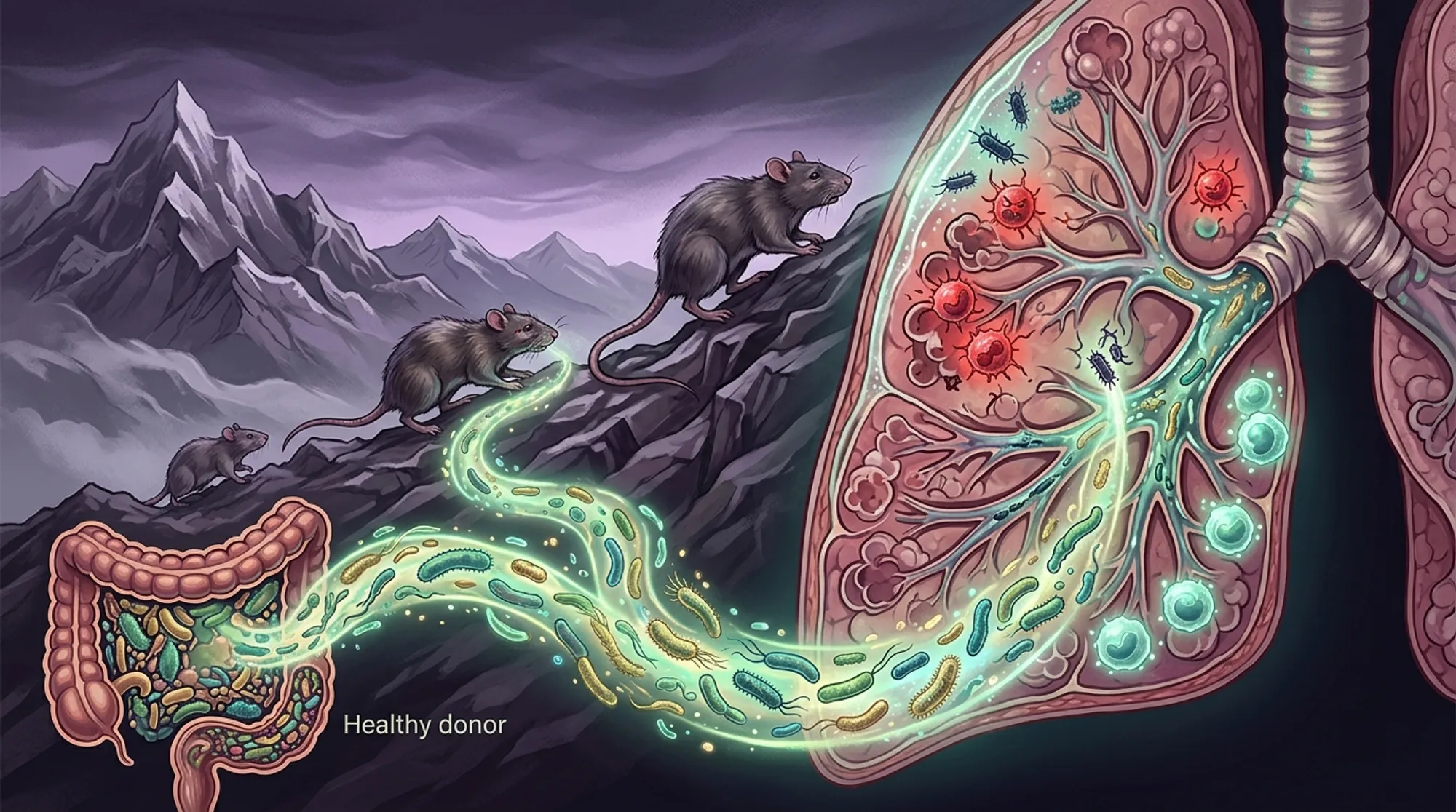 Cover for How Gut Bacteria Help Protect Lungs from Infection in Low Oxygen Conditions
