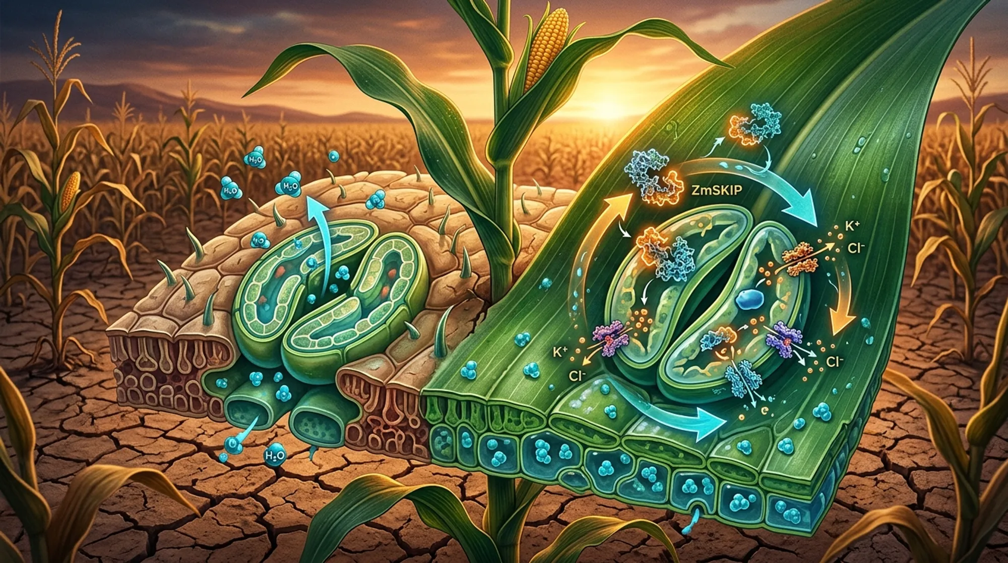 Cover for How a Tiny Protein Helps Maize Survive Drought by Closing Leaf Pores