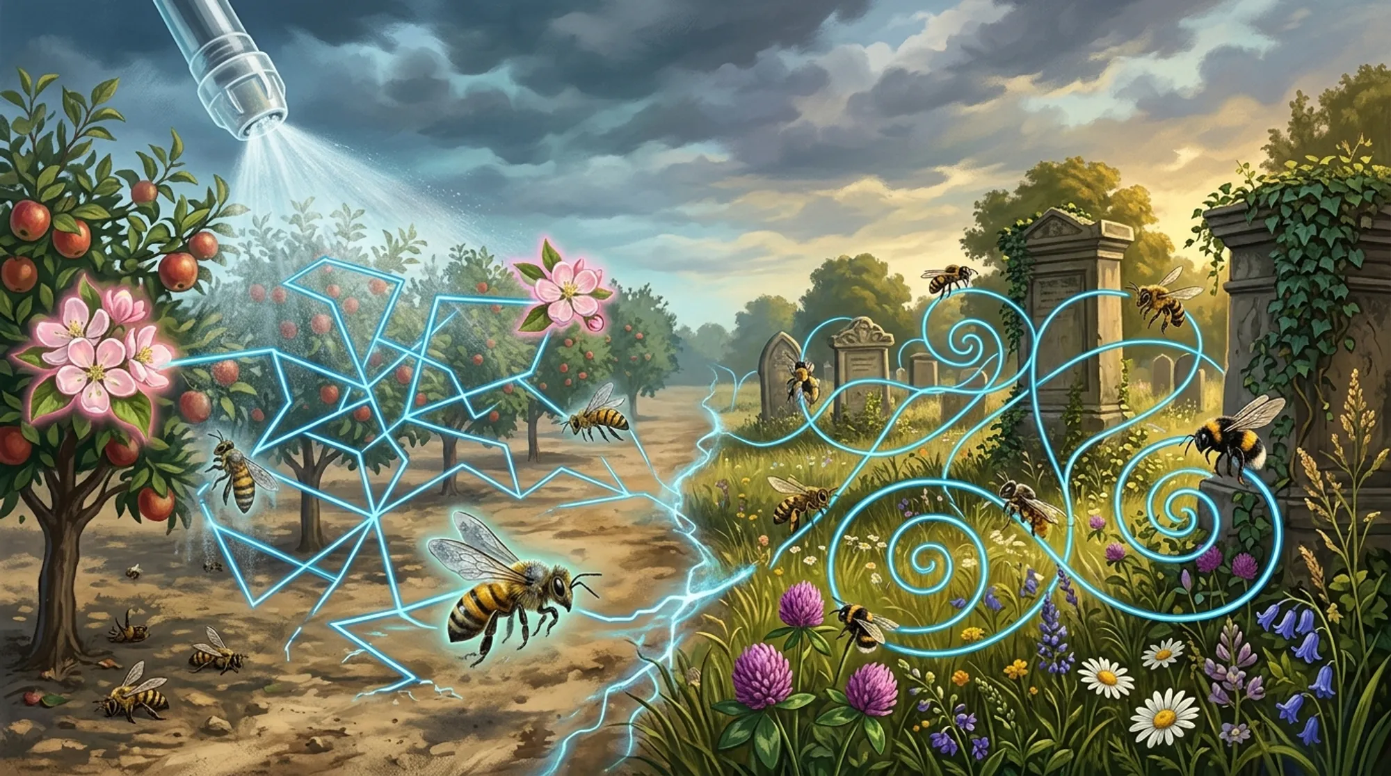 Cover for How Pesticides Create Deadly Ecological Traps for Pollinators in Apple Orchards