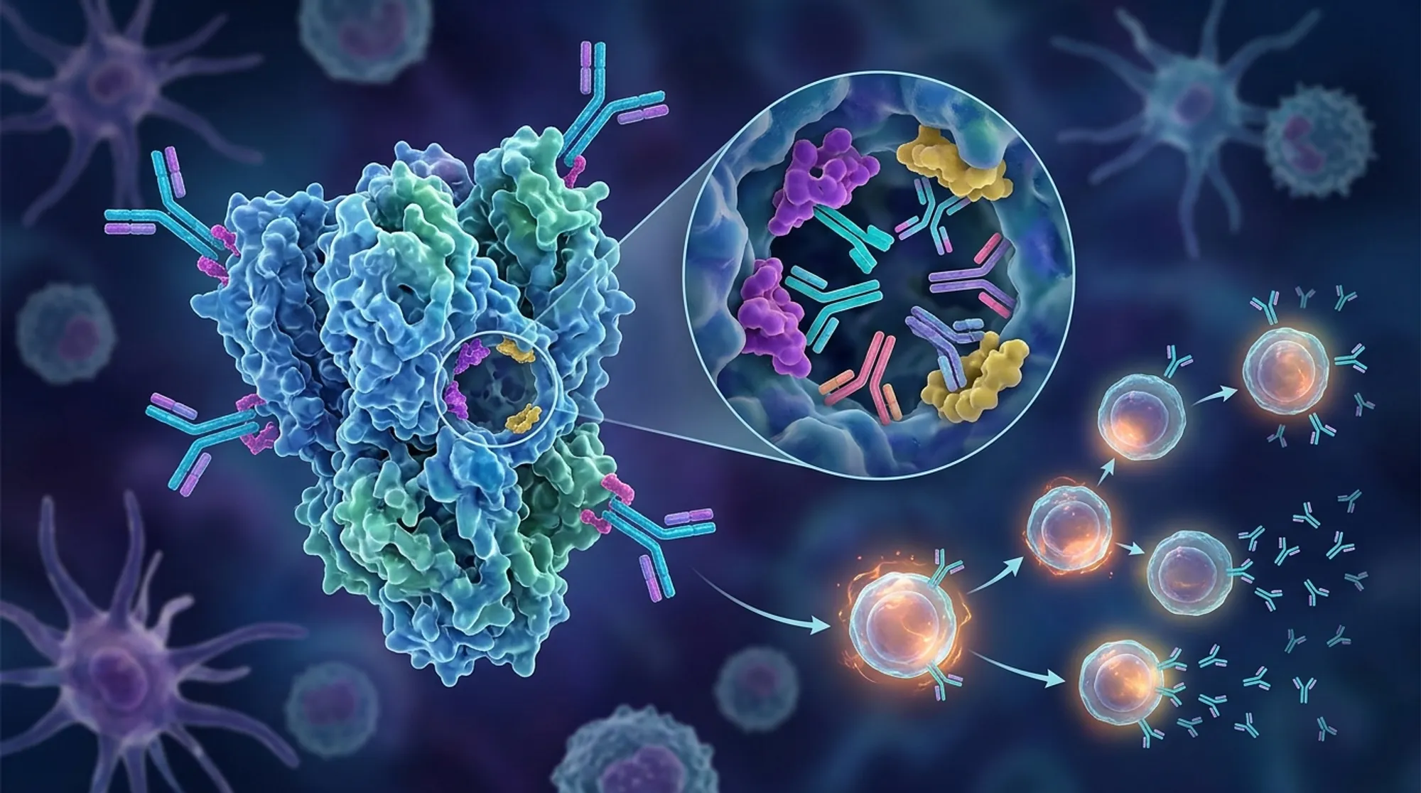 Cover for Unraveling the Immune Response: How an HIV Vaccine Candidate Triggers Diverse Antibodies to Target a Viral Weak Spot