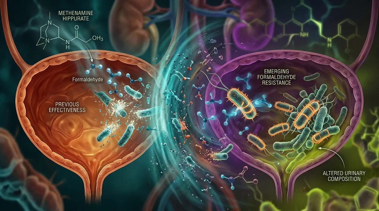 When Bacteria Outsmart a Non-Antibiotic UTI Treatment: Insights into Methenamine Hippurate Resistance blog post